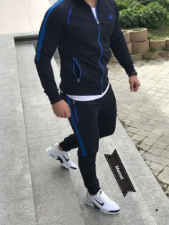 Спортивний чоловічий костюм Темно-синій (S M L XL) 00015 фото