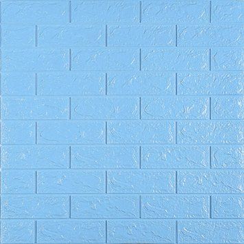 3D панель самоклеюча 700х770х5мм цегла Блакитна (005-5) SW-00000297 SW-00000297 фото