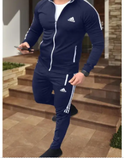 Спортивний чоловічий костюм Лампасний Темно-синій (S M L XL) 0005 фото