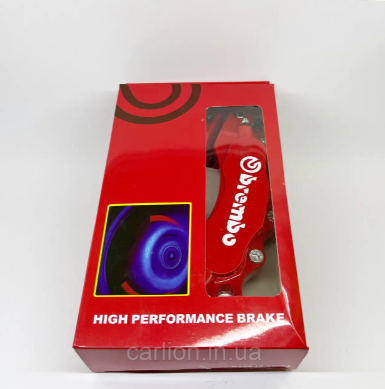 Накладки на гальмівні супорта "BREMBO" ЧЕРВОНІ R19-21, розмір L auto3 фото