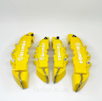 Накладки на гальмівні супорта "BREMBO" ЖОВТІ, розмір L auto4 фото